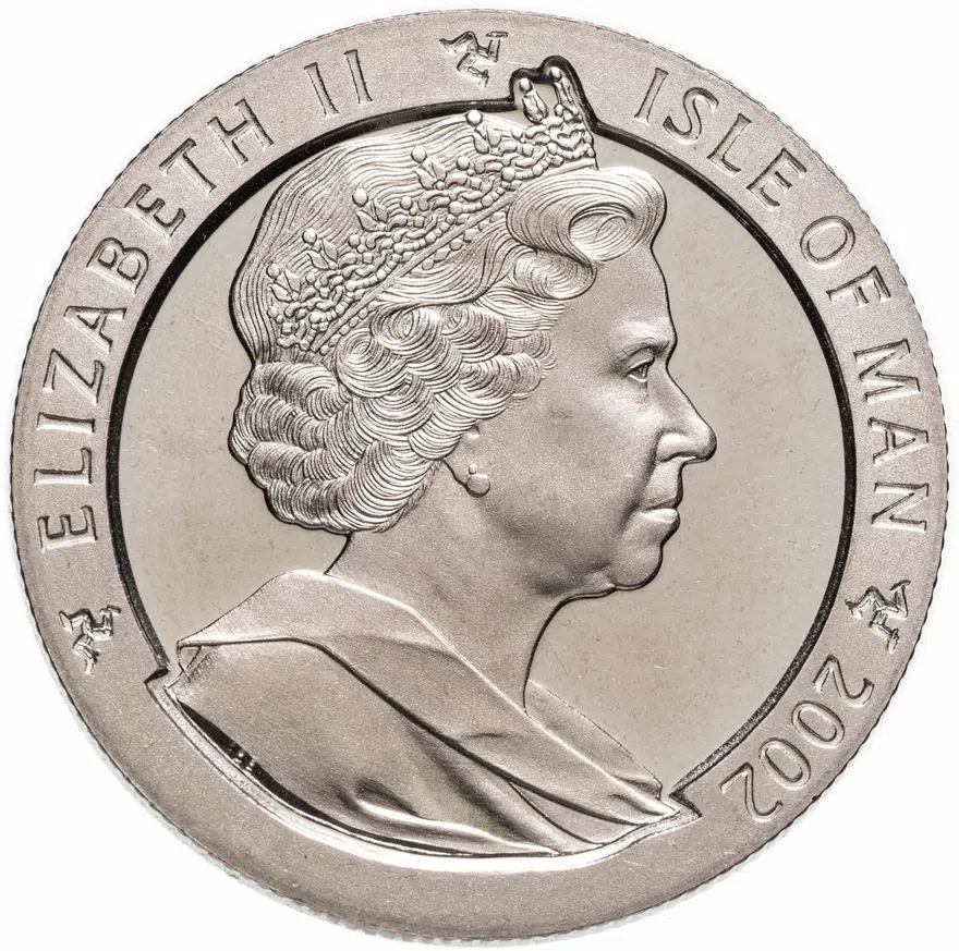 Остров Мэн 1 крона (crown) 2002  Год лошади, аверс