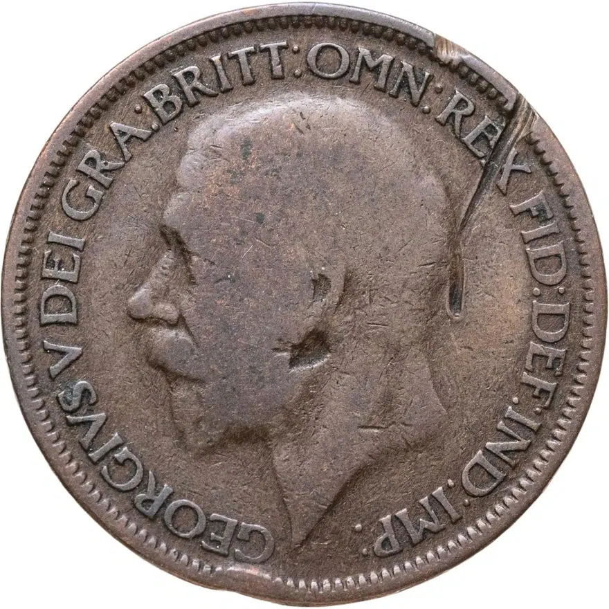 Великобритания 1/2 пенни (penny) 1925, аверс