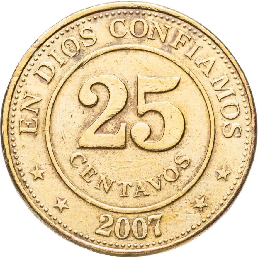 Никарагуа 25 сентаво (centavos) 2007
