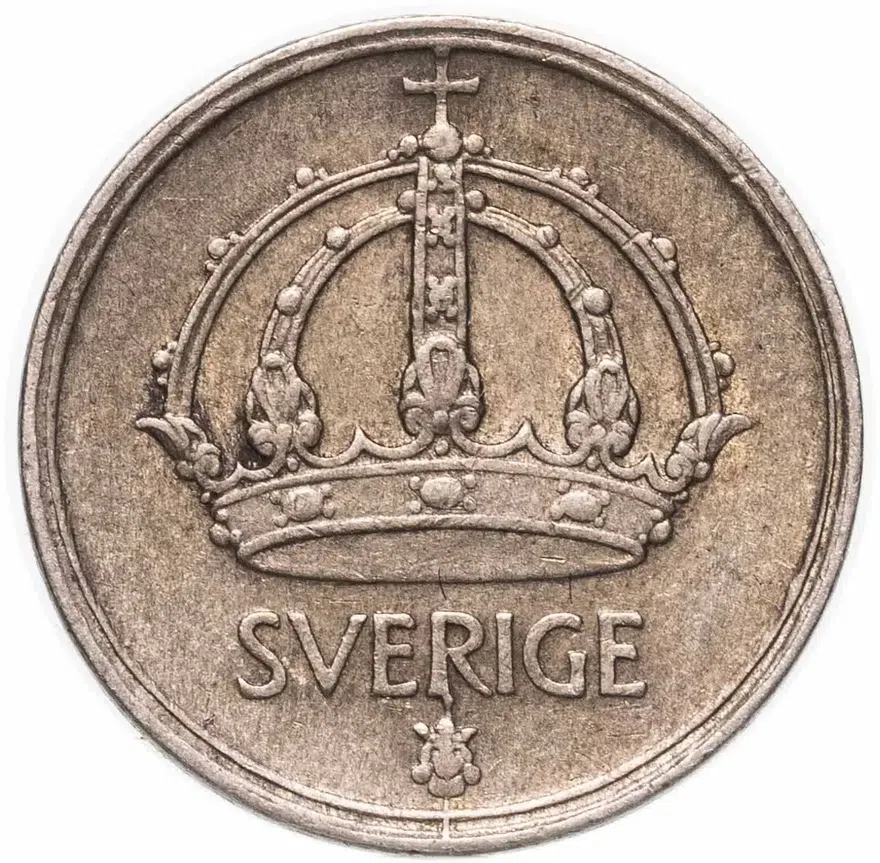 Швеция 10 эре (ore) 1945  TS, реверс