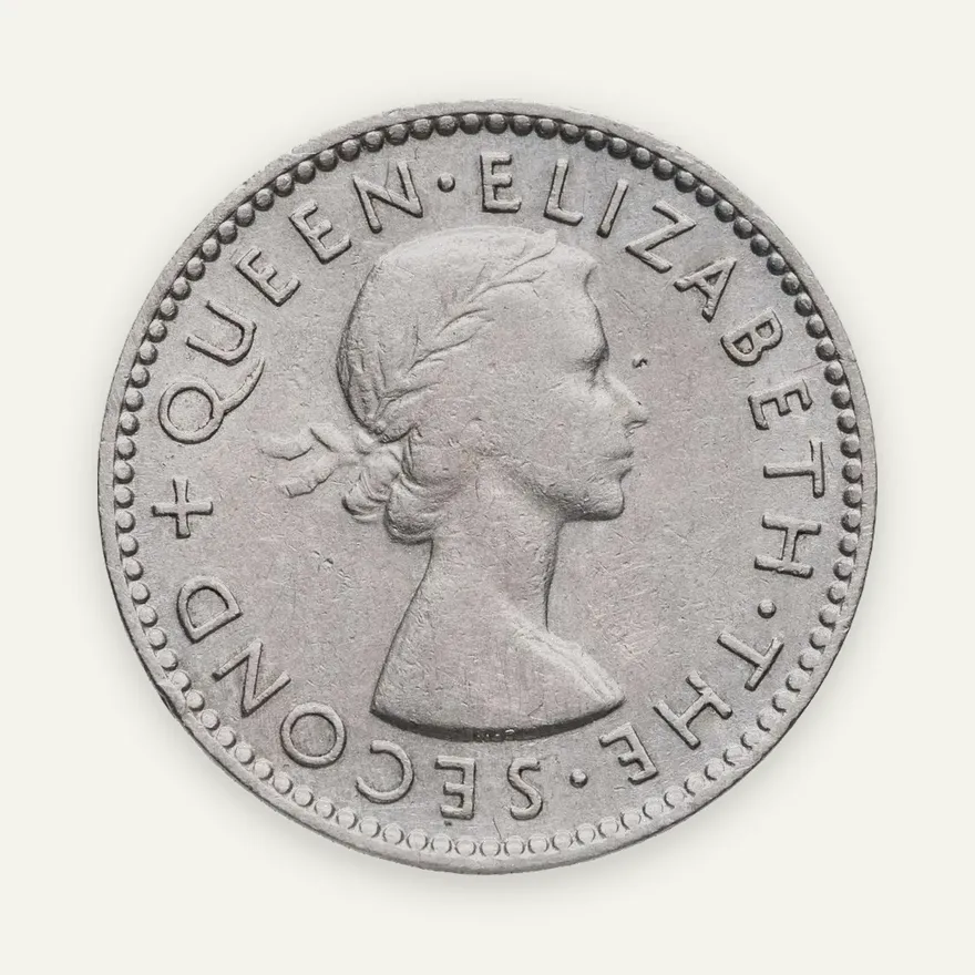 Новая Зеландия 6 пенсов (pence) 1954, реверс