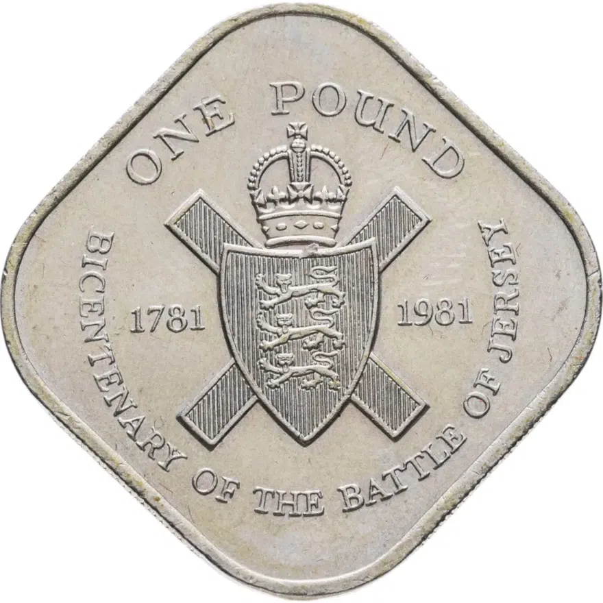 Джерси 1 фунт (pound) 1981 "200 лет штурму Джерси"
