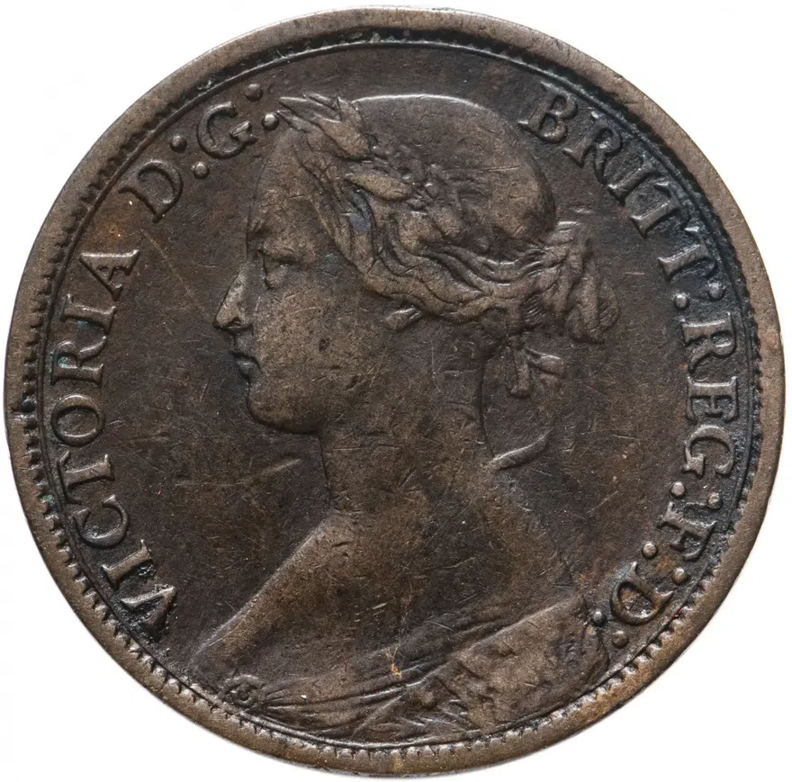 1 фартинг (farthing) 1864 Великобритания, реверс