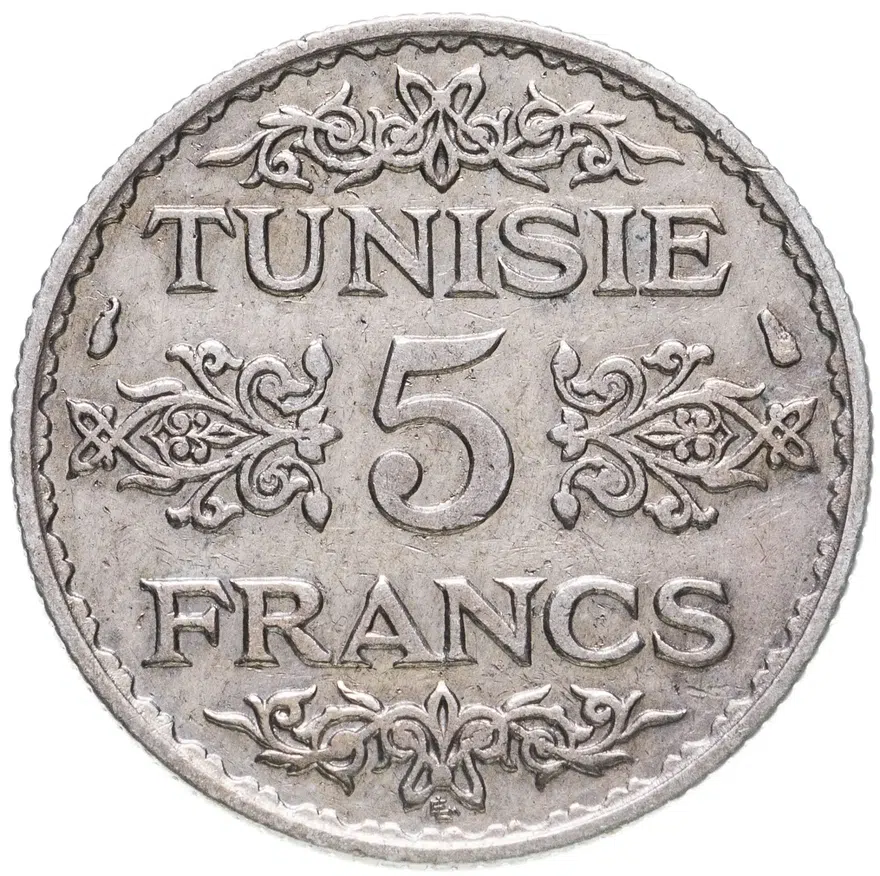 Тунис 5 франков (francs) 1934
