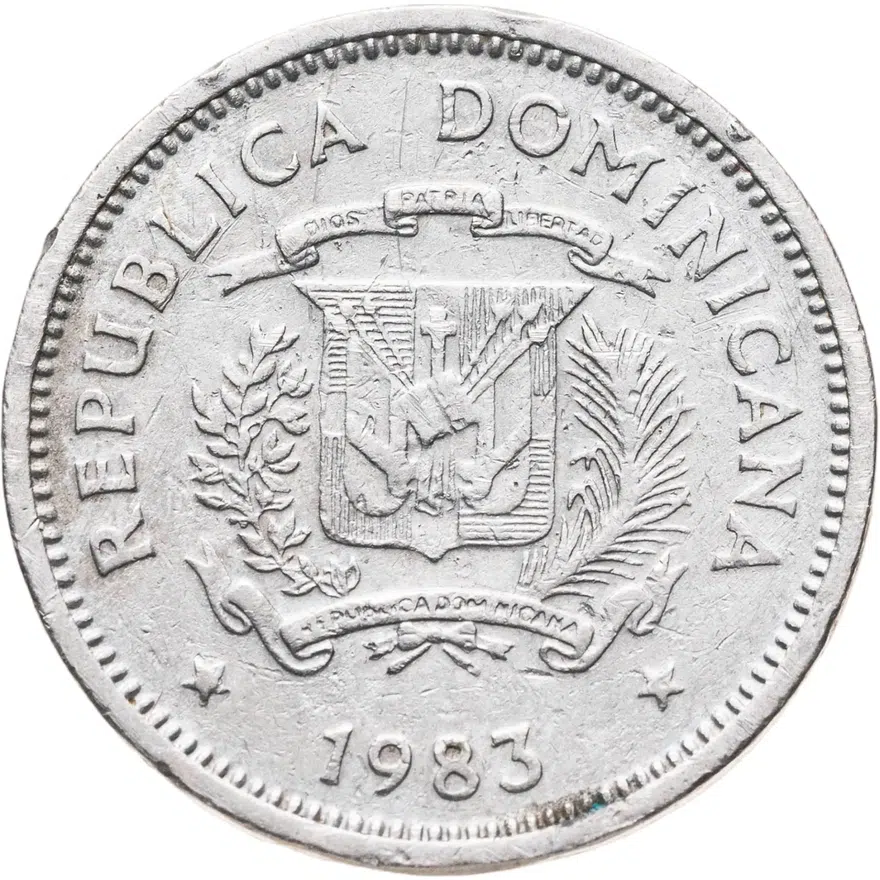 Доминикана 5 сентаво (centavos) 1983, реверс