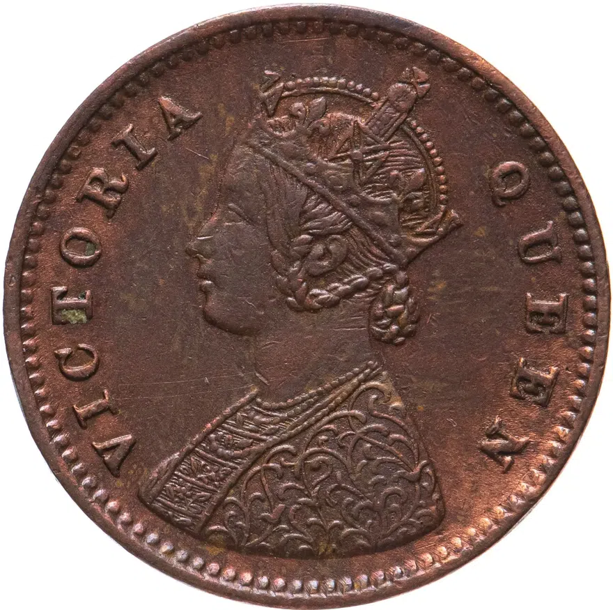 Индия (Британская) 1/12 анны (anna) 1876, реверс