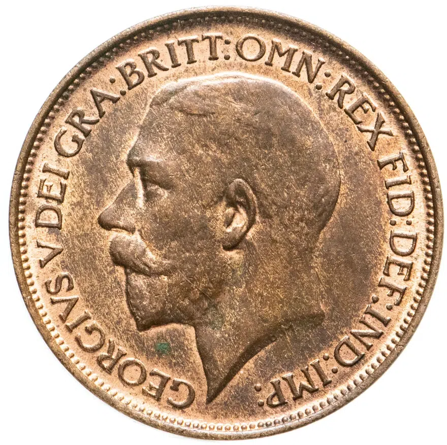Великобритания 1/2 пенни (penny) 1911, аверс