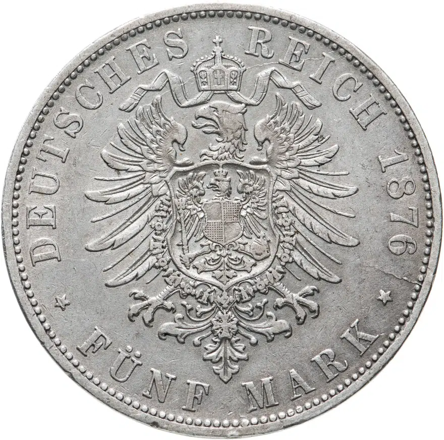 Германия (Империя) 5 марок (mark) 1876