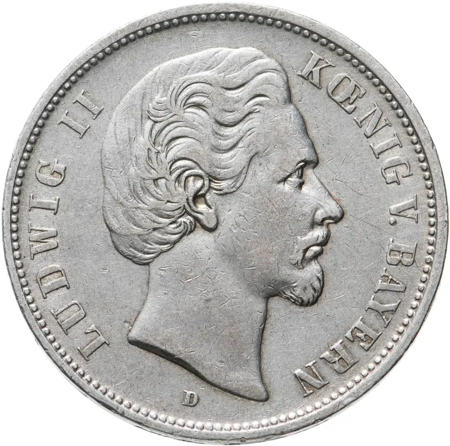 Германия (Империя) 5 марок (mark) 1876, реверс