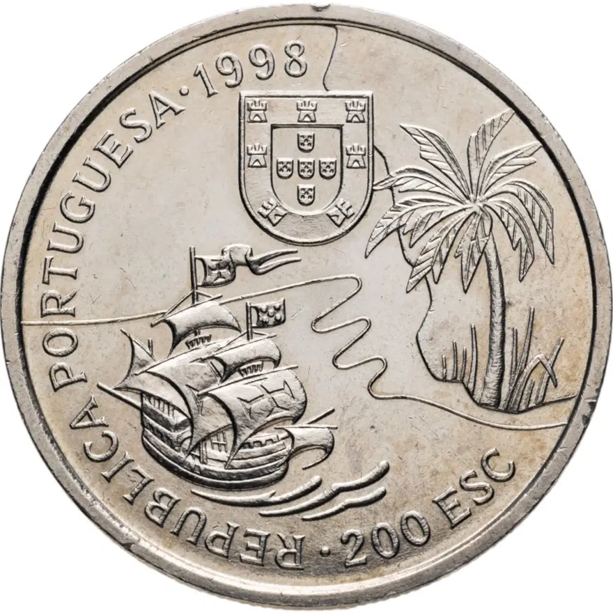 Португалия 200 эскудо (escudos) 1998  Путешествие Васко да Гамы в Индию 1498 года - Южная Африка, Наталь