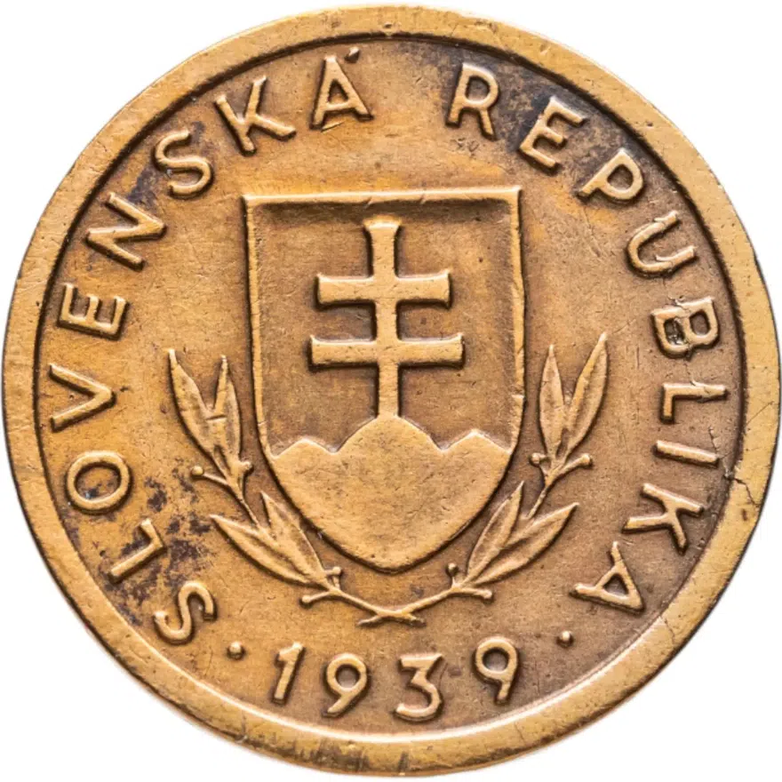 Словакия 10 геллеров (halierov) 1939, реверс