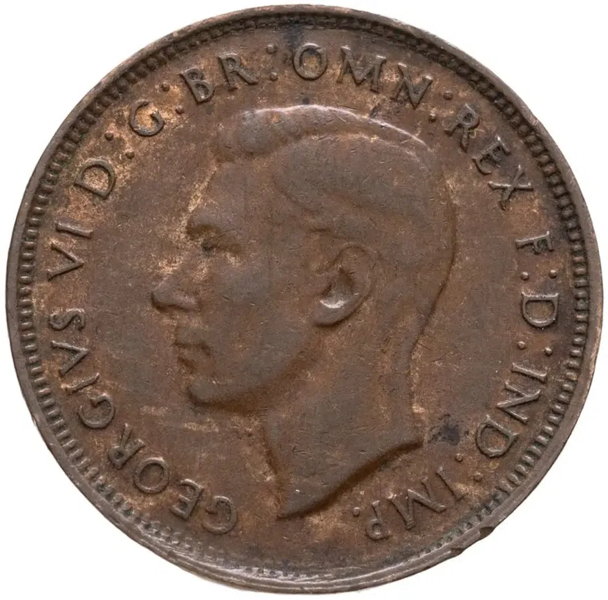 Австралия 1/2 пенни (penny) 1947, реверс