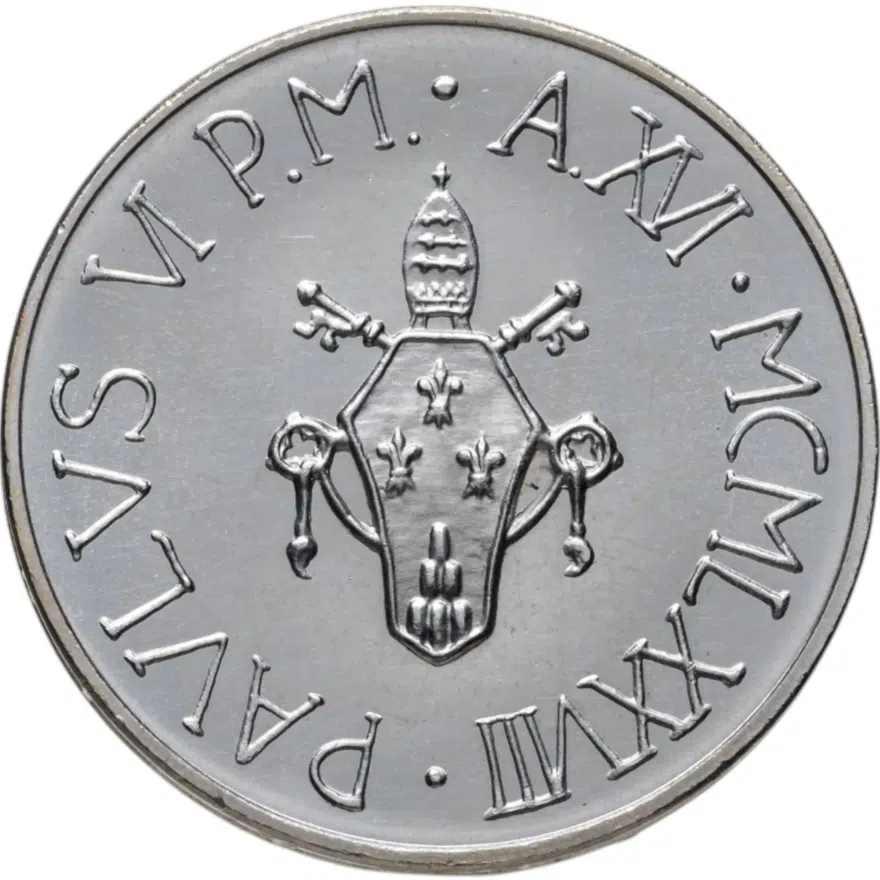 Ватикан 500 лир (lire) 1978, реверс
