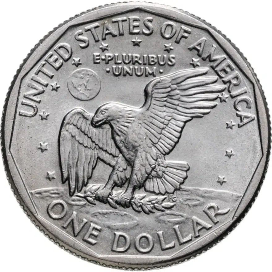 США 1 доллар (dollar) 1980 S доллар Сьюзен Энтони знак монетного двора "S" - Сан-Франциско, реверс