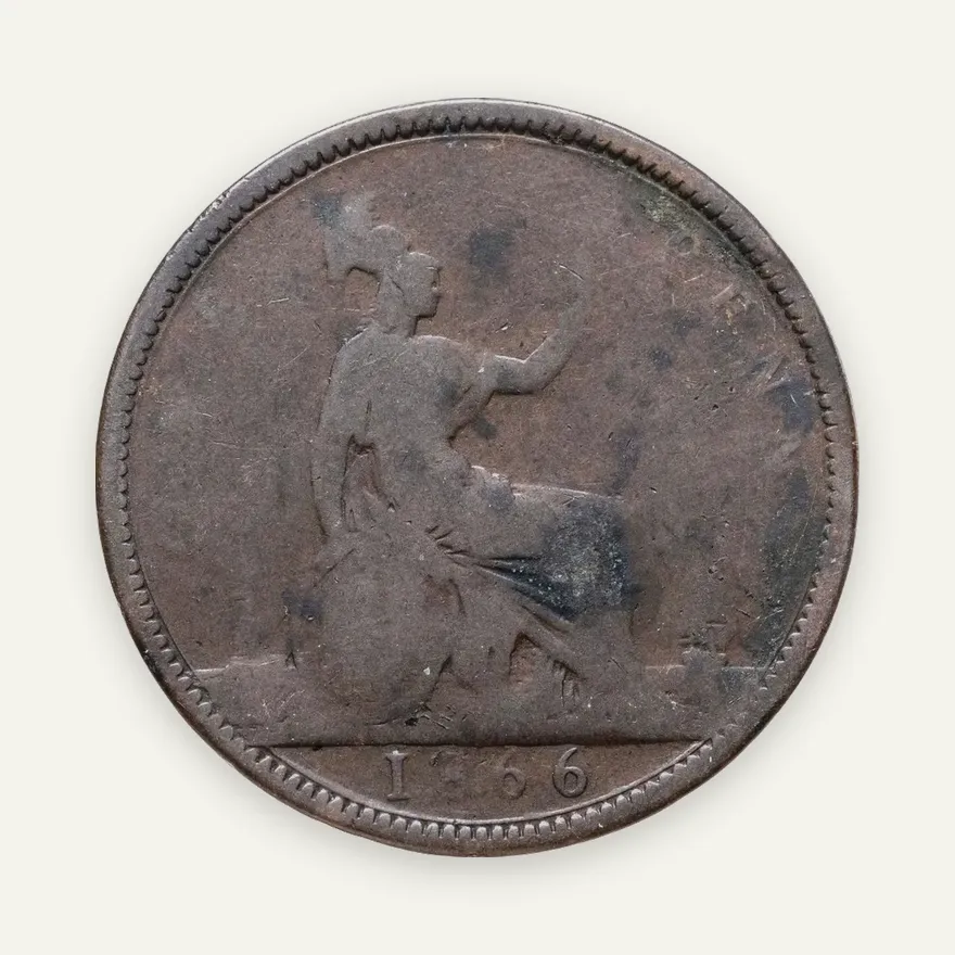 Великобритания 1 пенни (penny) 1866, реверс