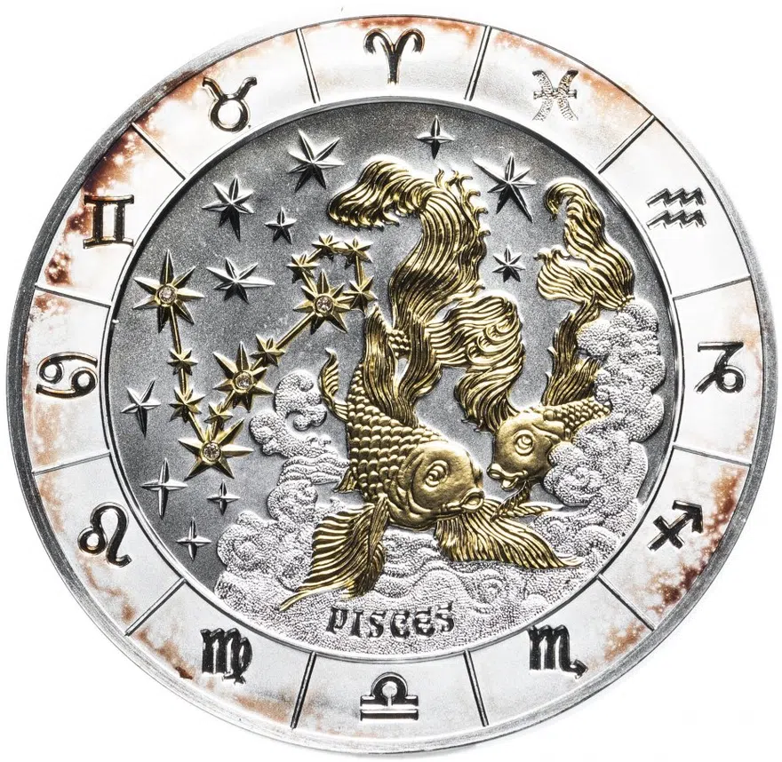 Руанда 1000 франков (francs) 2009 "Знаки зодиака - Рыбы"