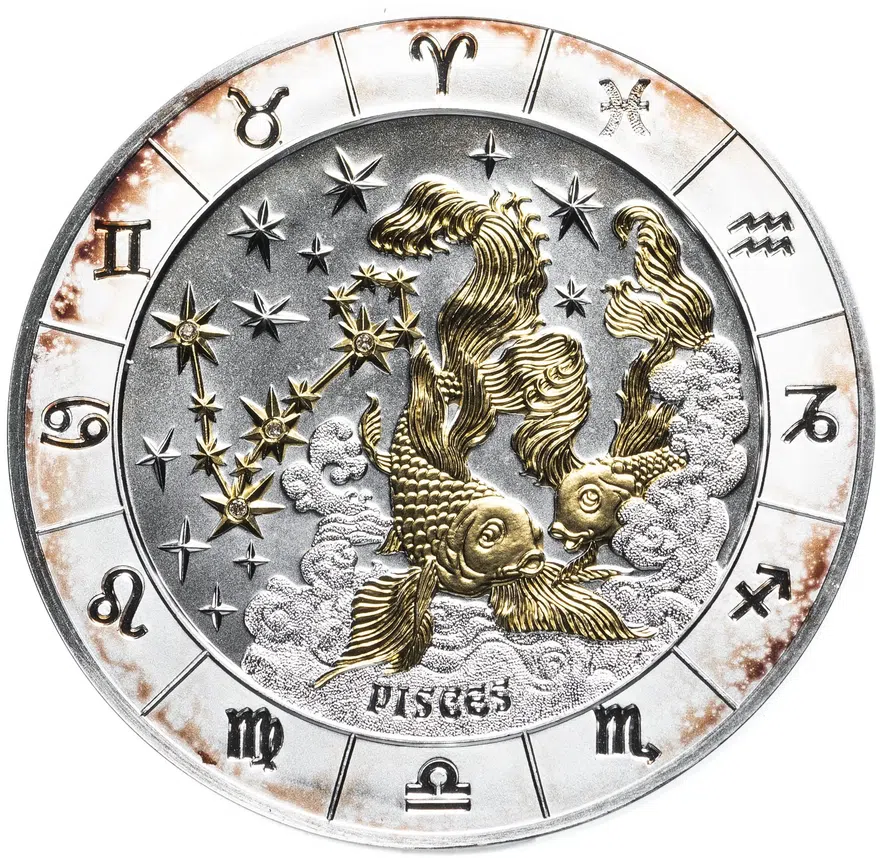 Руанда 1000 франков (francs) 2009 "Знаки зодиака - Рыбы", реверс