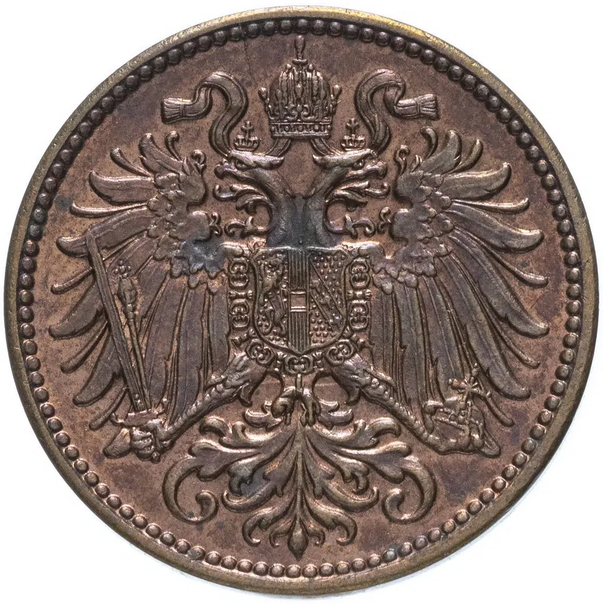 Австрия 2 геллера (heller) 1902, реверс