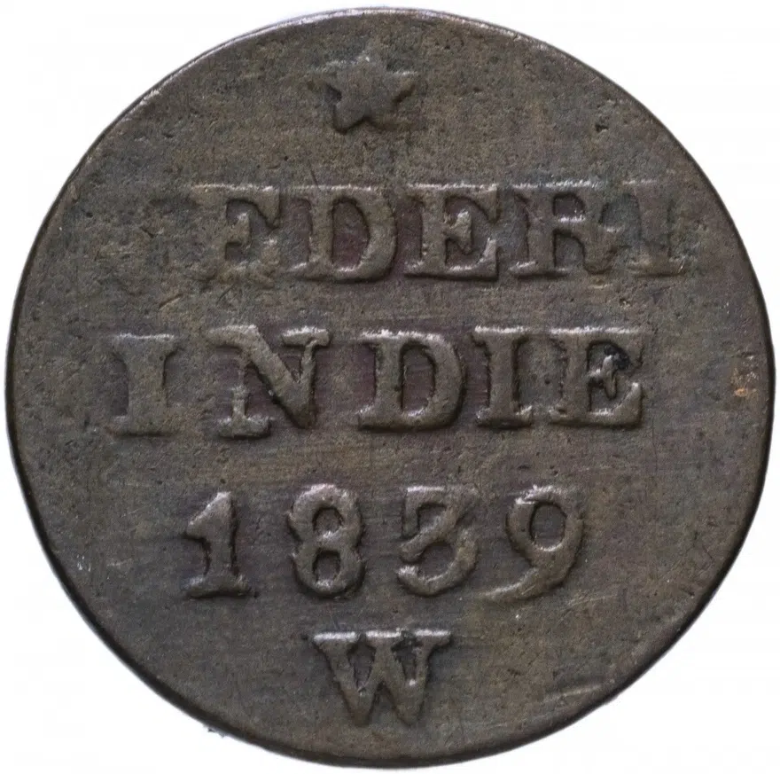 Голландская Ост-Индия 1 цент (cent) 1839 W