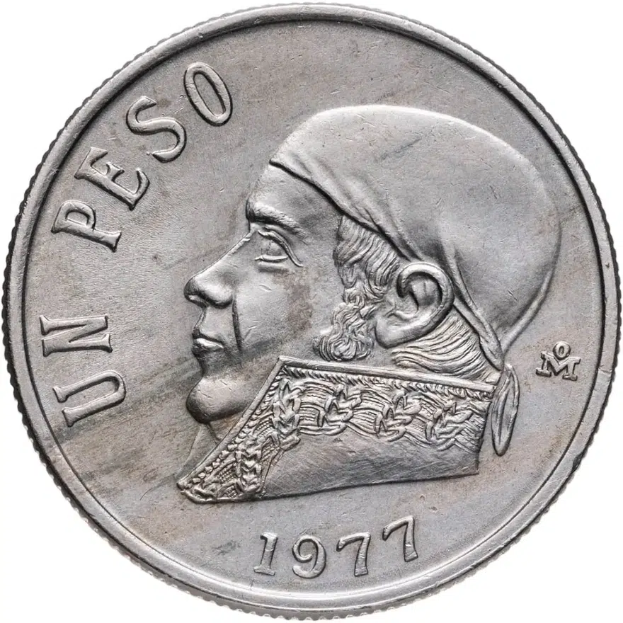 Мексика 1 песо (peso) 1977, аверс