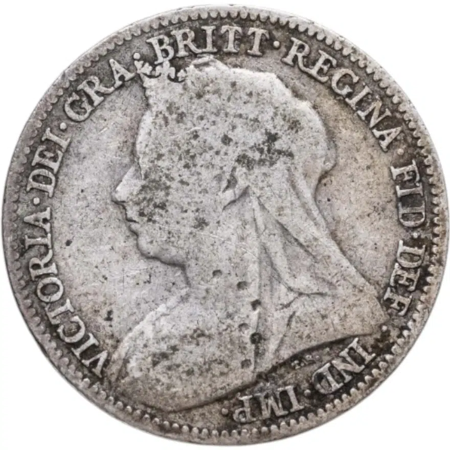 Великобритания 6 пенсов (pence) 1897, реверс
