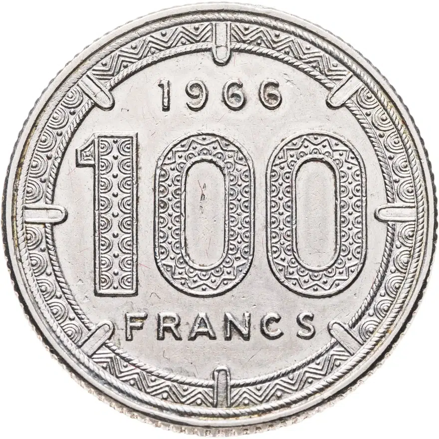 Камерун 100 франков (francs) 1966, аверс