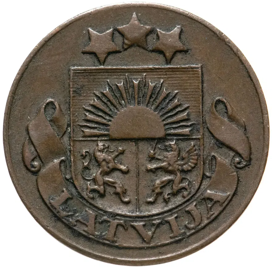 Латвия 1 сантим (santims) 1935, реверс