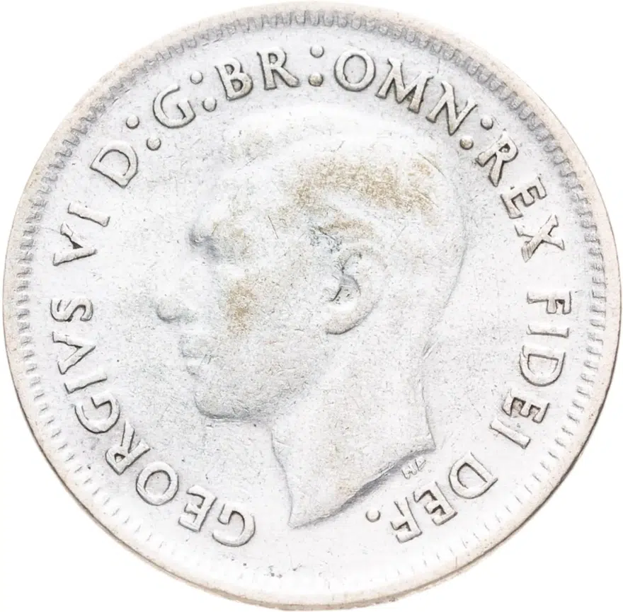 Австралия 6 пенсов (pence) 1951, реверс