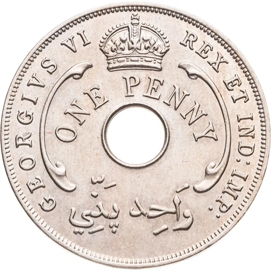 Британская Западная Африка 1 пенни (penny) 1940   без обозначения монетного двора