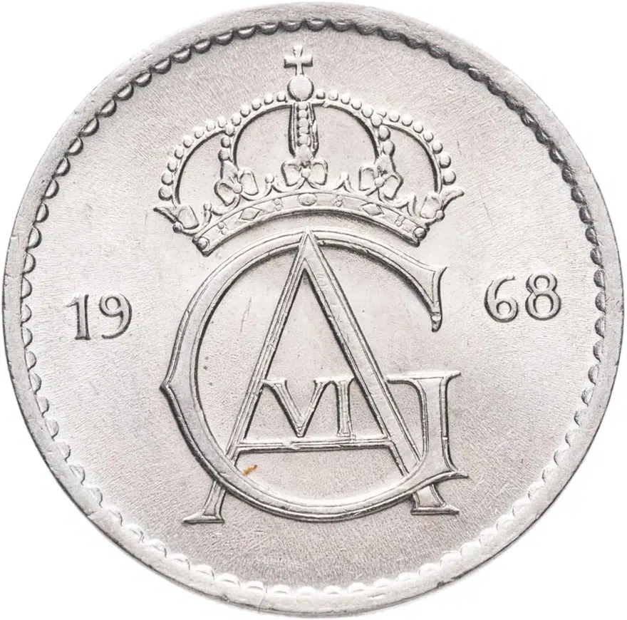 Швеция 50 эре (ore) 1968, аверс