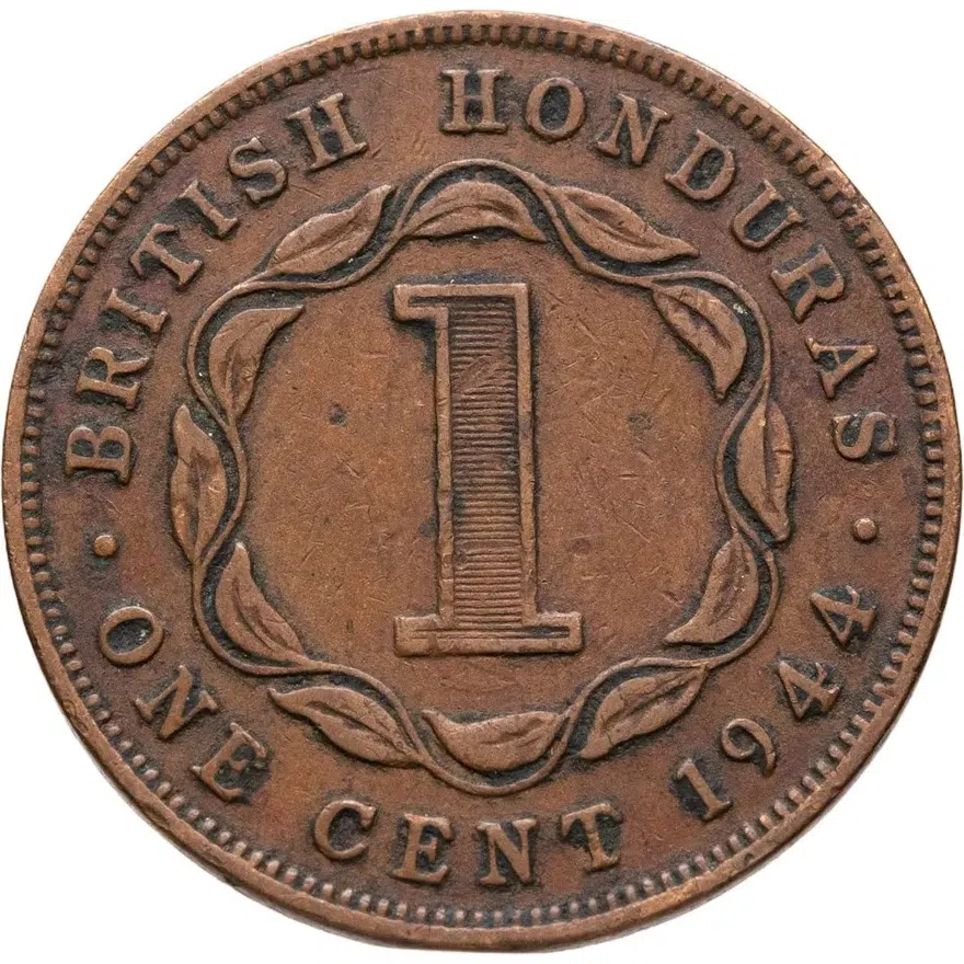 Британский Гондурас 1 цент (cent) 1944