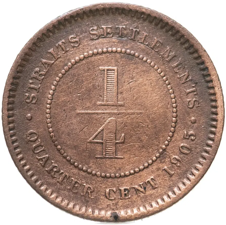 Стрейтс Сетлментс 1/4 цента (cent) 1905