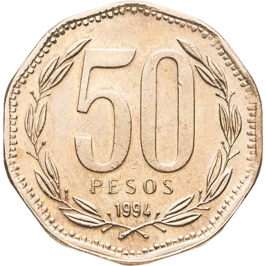 Чили 50 песо (pesos) 1994