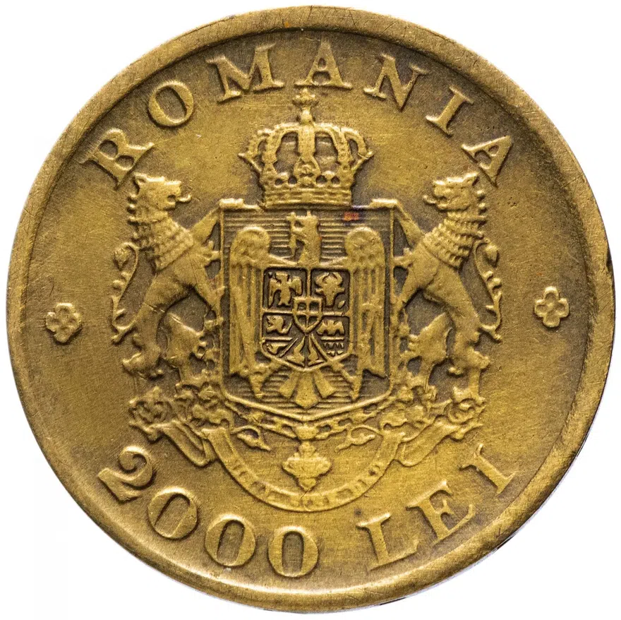 Румыния 2000 леев (lei) 1946, реверс