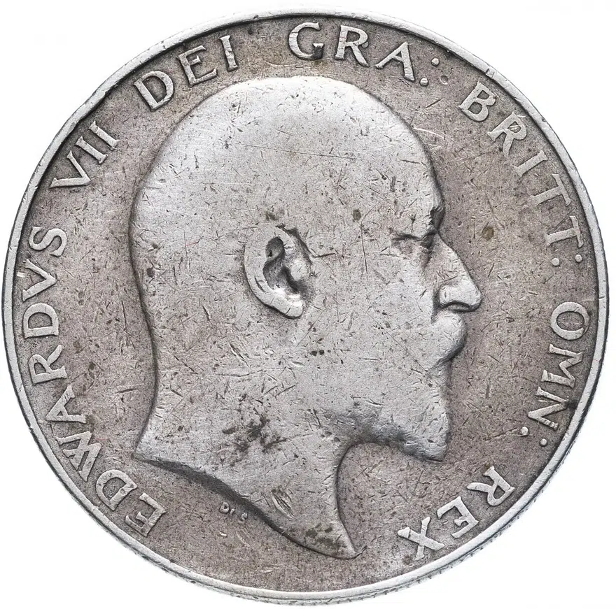 Великобритания 1/2 кроны (crown) 1907, реверс