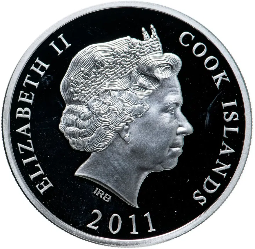 Острова Кука 10 долларов (dollars) 2011 "Китайский гороскоп - год кролика", реверс