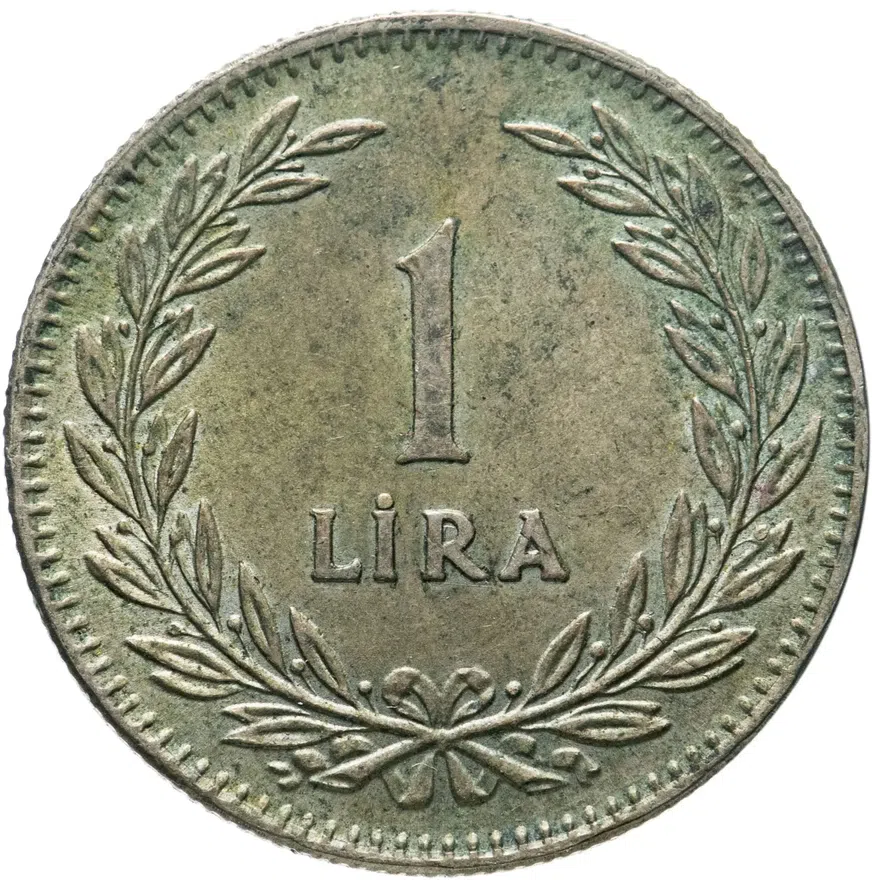Турция 1 лира (lira) 1948, реверс