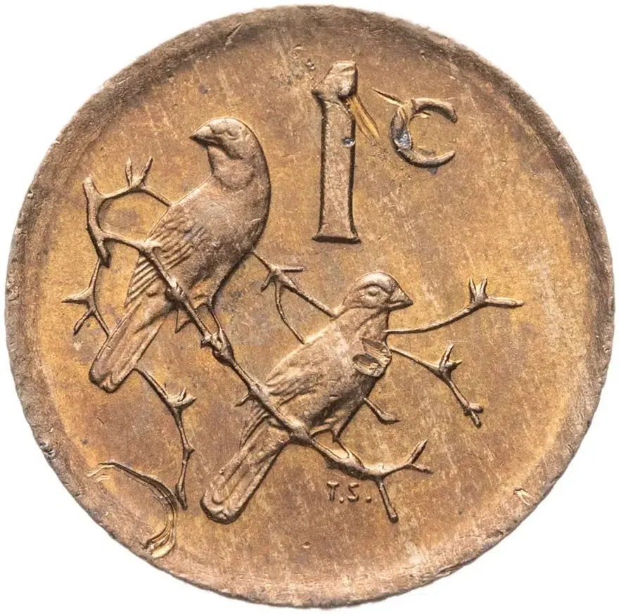 ЮАР 1 цент (cent) 1984, аверс