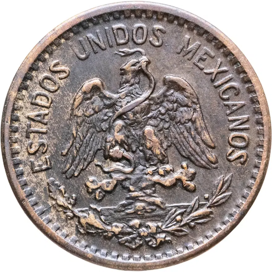 Мексика 1 сентаво (centavo) 1912, реверс