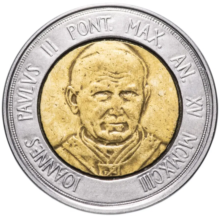 Ватикан 500 лир (lire) 1993, аверс