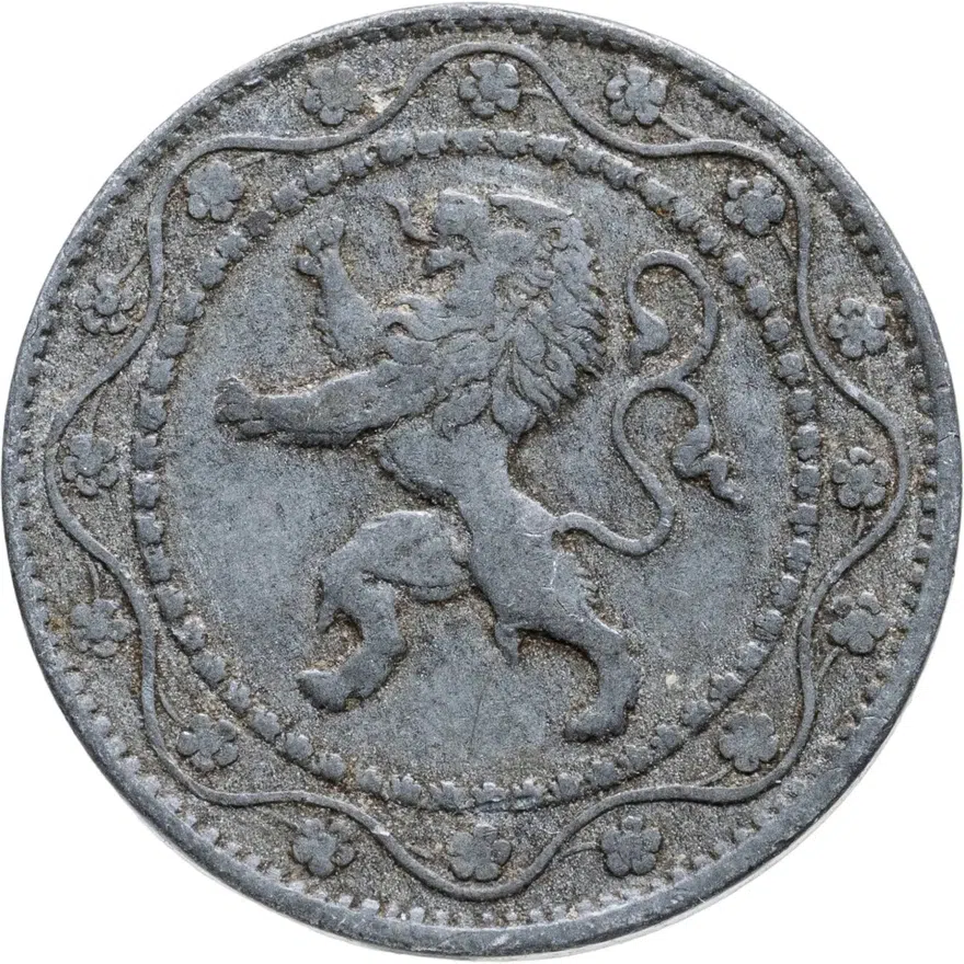 Бельгия 25 сантимов (centimes) 1918, реверс