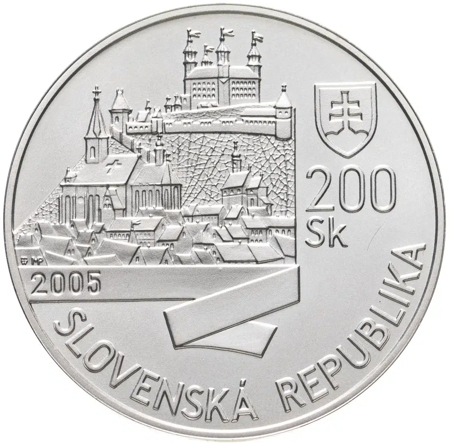 Словакия 200 крон (korun) 2005  350 лет коронации Леопольда I