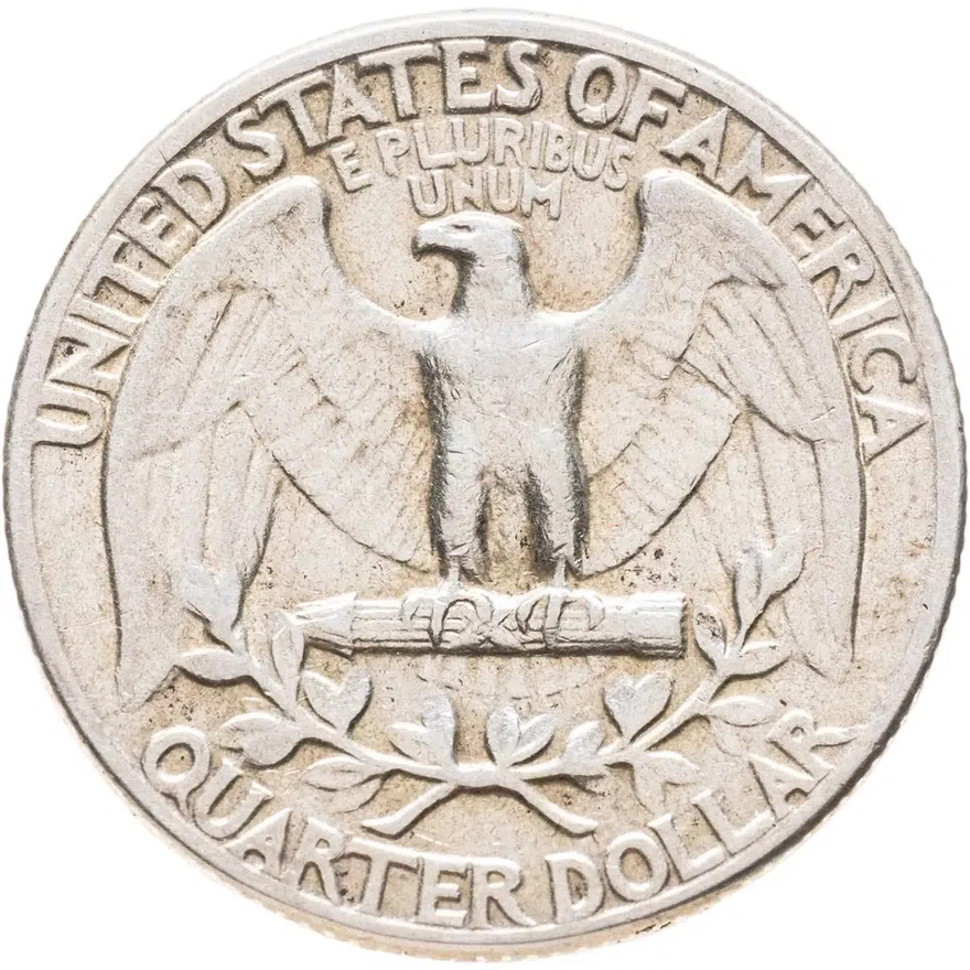 США 25 центов (квотер, 1/4 доллара, quarter dollar) 1950 Washington Quarter Без отметки монетного двора, реверс