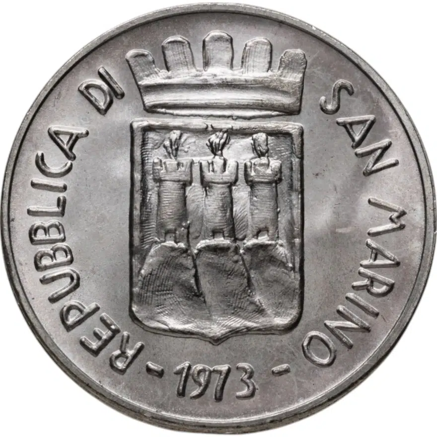 Сан-Марино 500 лир (lire) 1973, реверс