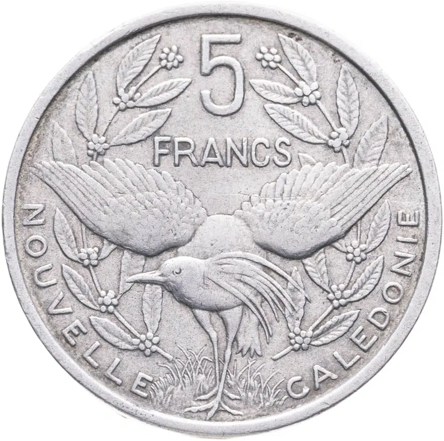 Новая Каледония 5 франков (francs) 1952, реверс