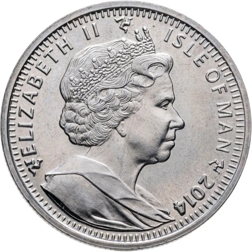 Остров Мэн 1 крона (crown) 2014 Кошки - сноу-шу, реверс
