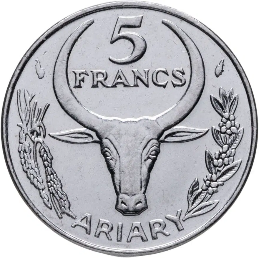 Мадагаскар 5 франков (francs) 1988
