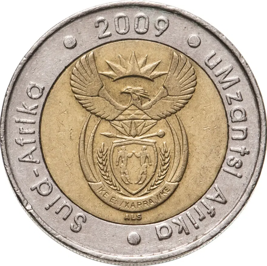 ЮАР 5 рандов (рэндов, rand) 2009, реверс