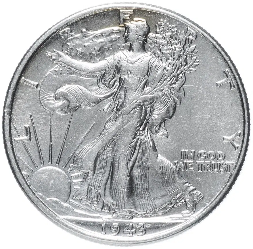 США 50 центов (1/2 доллара, half dollar) 1943, реверс