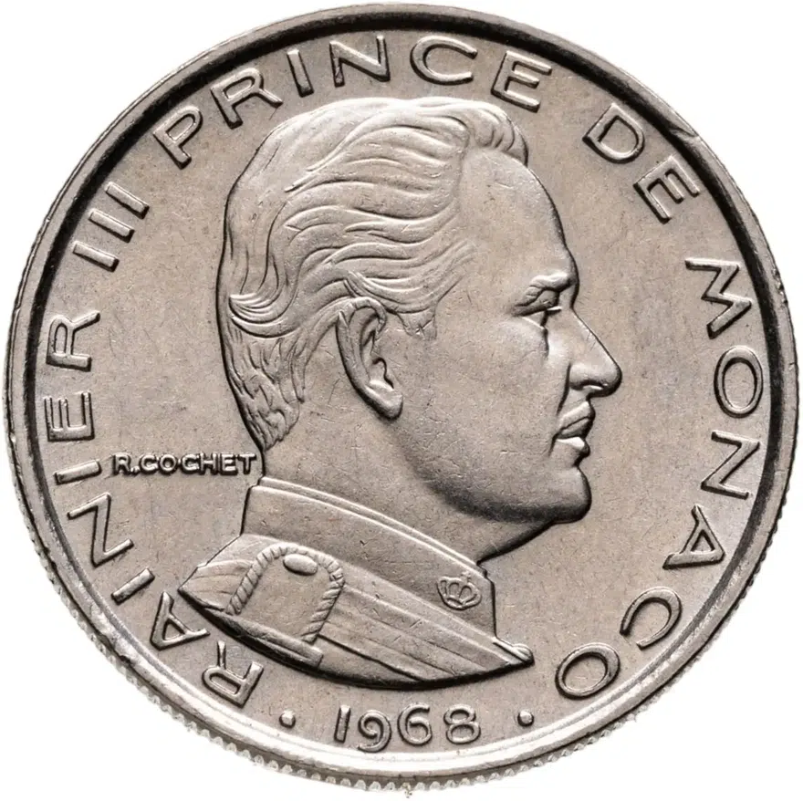 Монако 1 франк (franc) 1968